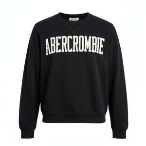 ABERCROMBIE‎ Y2K Vintage Navy Sweatshirt  Embroidered Logo Pullover XS